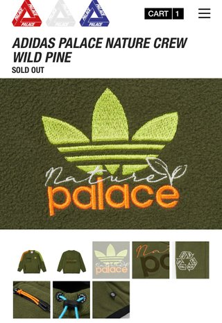 Sudadera Palace Nature x Adidas de segunda mano por 140 EUR en Madrid en  WALLAPOP