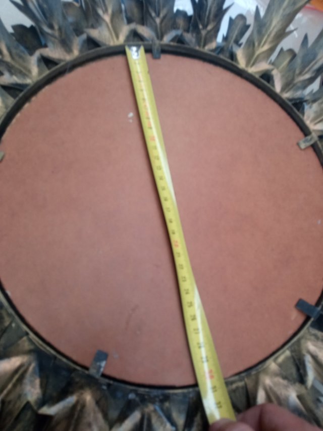 sol cuadro/espejo antiguo forja 65 cm diámetro