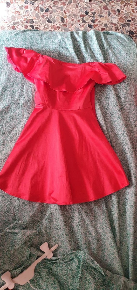 vestito casual elegante rosso corallo Morgan