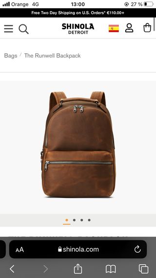 Mochila de cuero para mujer de segunda mano en WALLAPOP