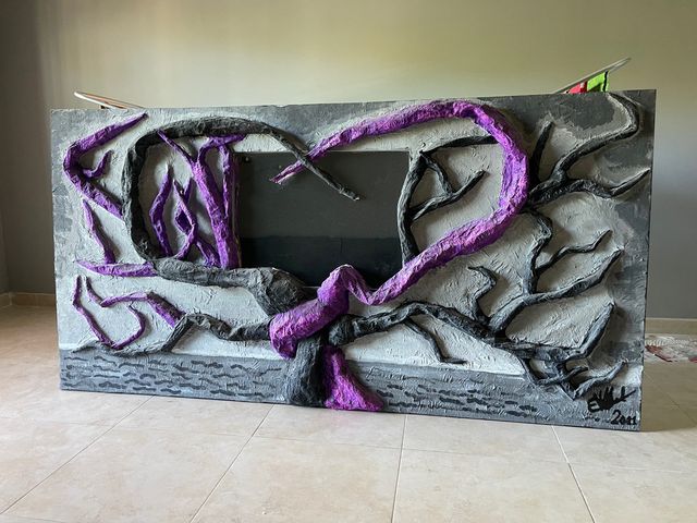 Cuadro 3D único 200x102 cm espejo