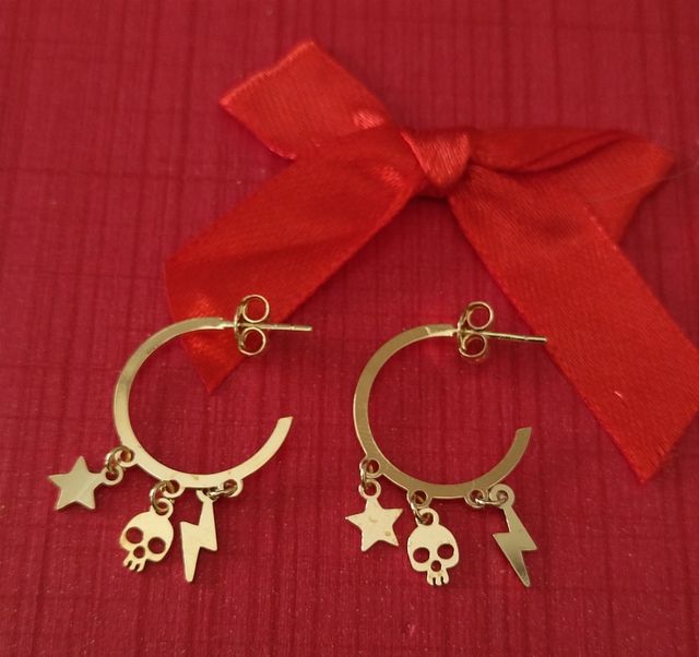 Aros Plata Ley y Baño de Oro