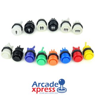 Boton Arcade Americano 28mm Pulsador Cóncavo