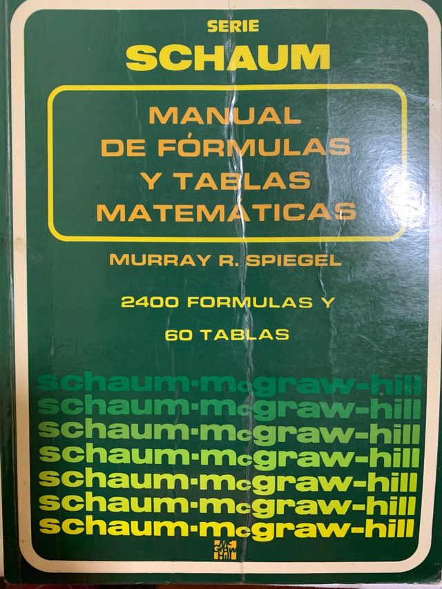 Manual de fórmulas y tablas matemáticas