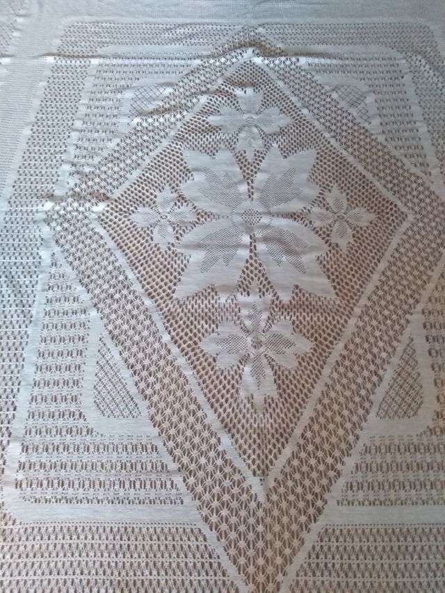 Colcha de ganchillo.