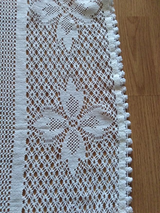 Colcha de ganchillo.