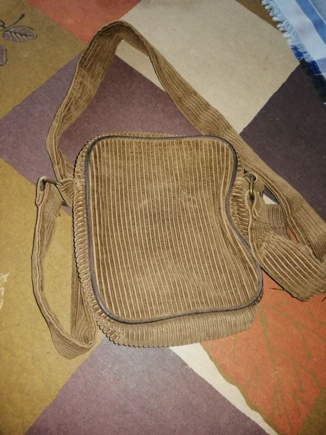 mochila bandolera de pana