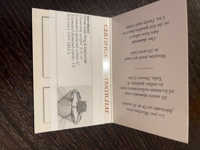 Anello in oro bianco con diamanti modello Tous