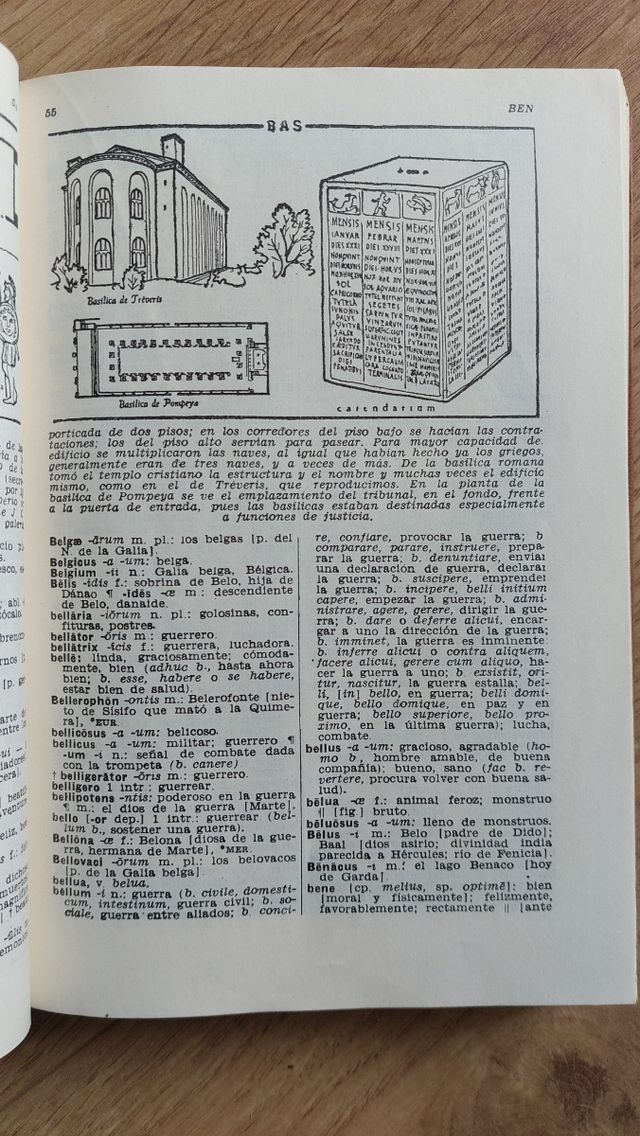 Diccionario antiguo Latino Español Spes Biblograf
