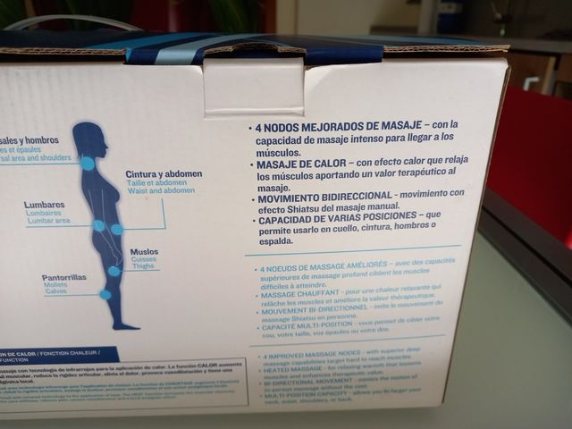 Masajeador shiatsu con efecto calor