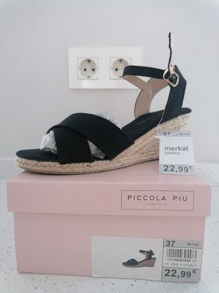 Sandalias esparto negras de segunda mano en WALLAPOP
