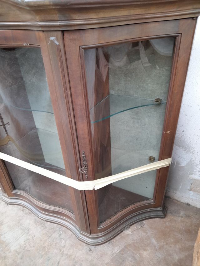 mobile cristalliera in vero legno