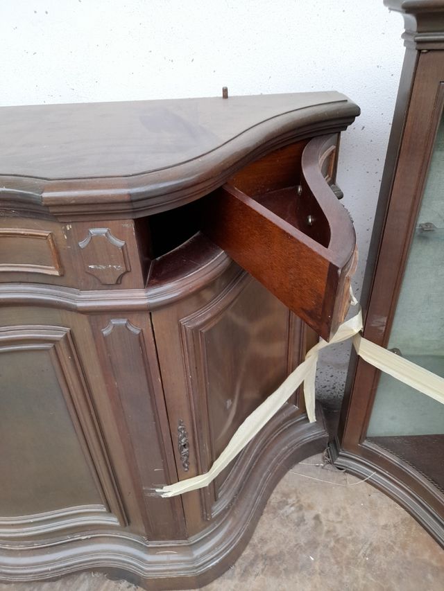 mobile cristalliera in vero legno