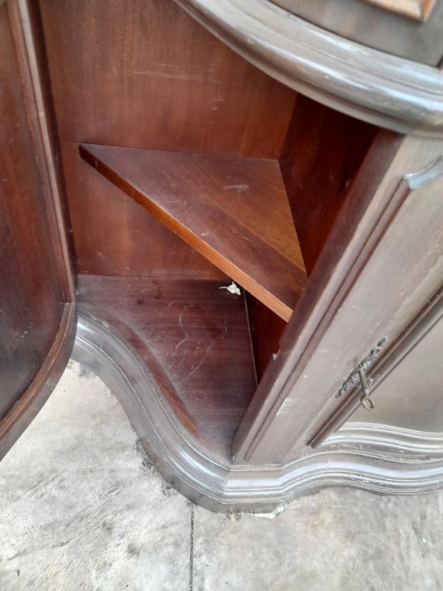 mobile cristalliera in vero legno