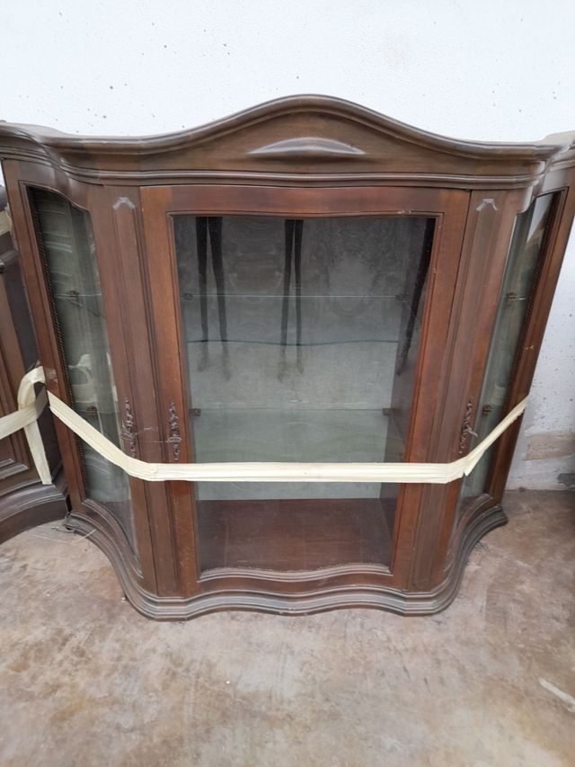 mobile cristalliera in vero legno