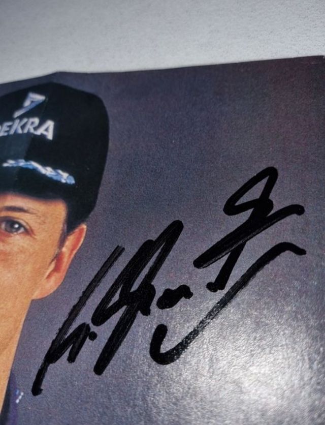 Michael Schumacher Foto firmada