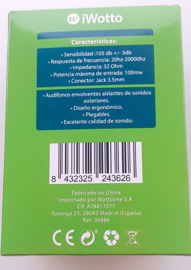 Auriculares plegables nuevos.WOTTO