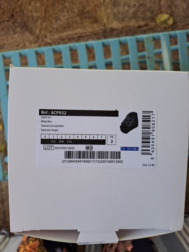 zapato de taco ortopédico