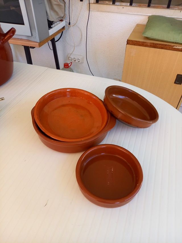 Cazuelas de barro 4 tamaños 