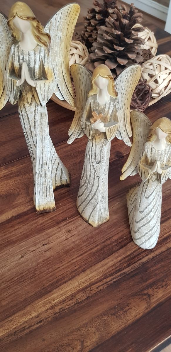 juego de 3 ángeles-home interiors