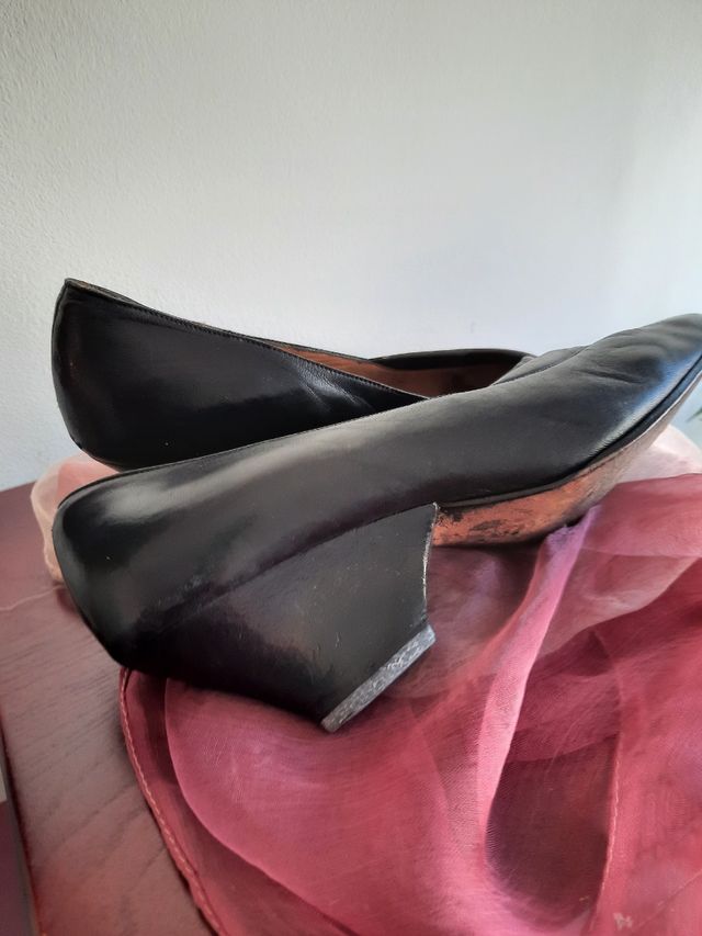 zapatos de piel negrós 38