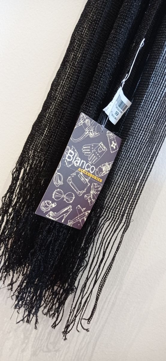 fular negro de fiesta de Blanco 