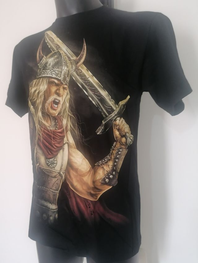 Maglietta t-shirt Vichingo 3D fronteretro diversi
