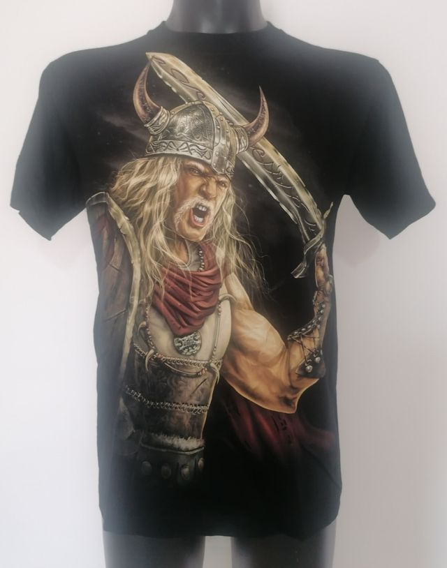 Maglietta t-shirt Vichingo 3D fronteretro diversi