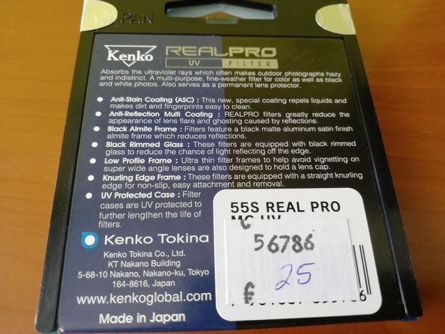 Filtro Real Pro UV Kenko