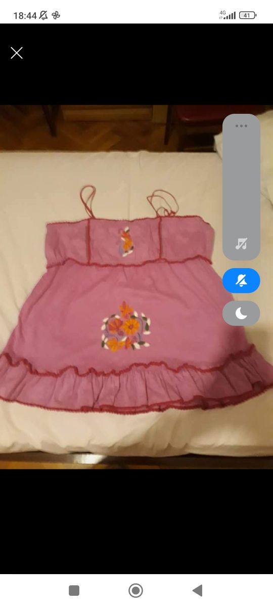 Top de algodón con bordado