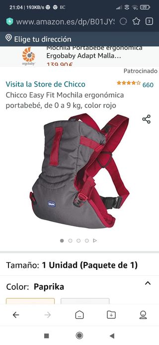 Mochilas portabebes Chicco de segunda mano en WALLAPOP