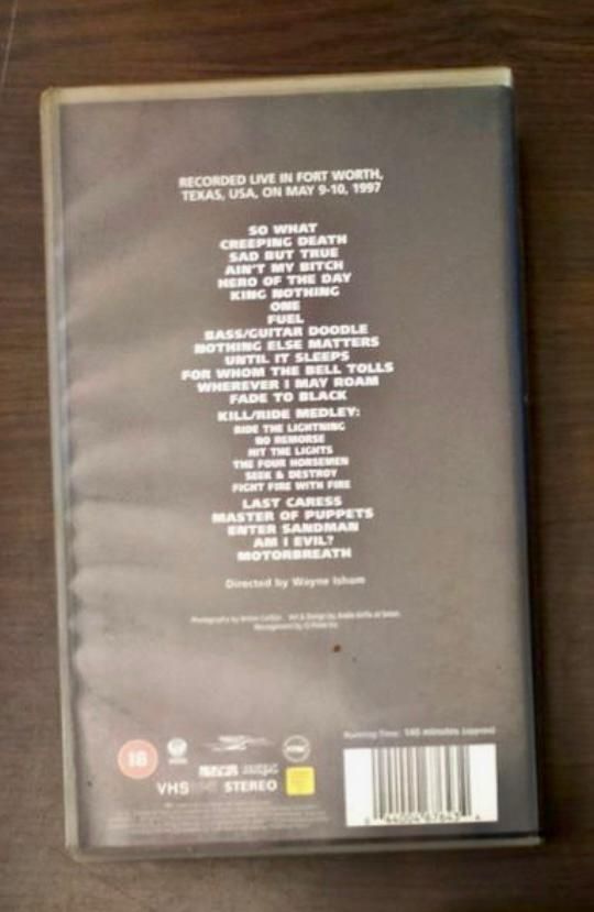 VHS Metallica "Cunning Stunts"