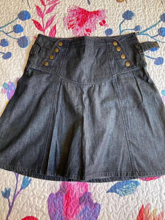 Falda vaquera talla 40 de Mango