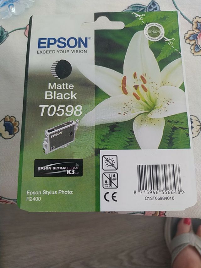 cartucho original epson t0598 negro matte black