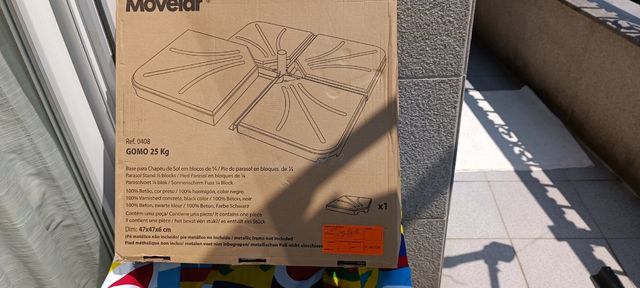 1 Uds peso de hormigón para sombrilla