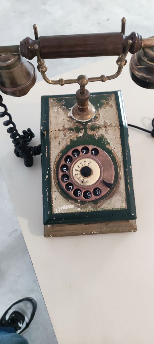 teléfono retro funciona perfectamente enchufar