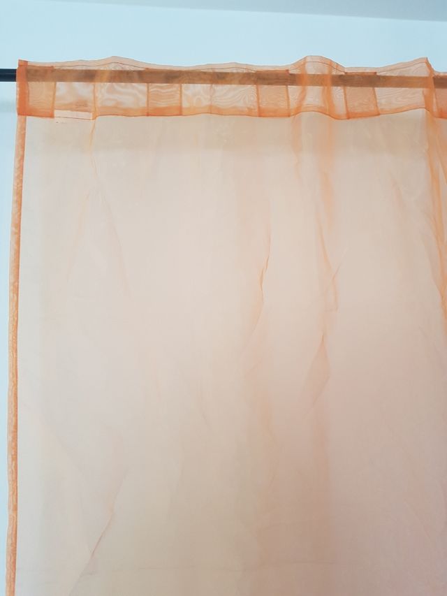 Cortinas trasparentes naranjas