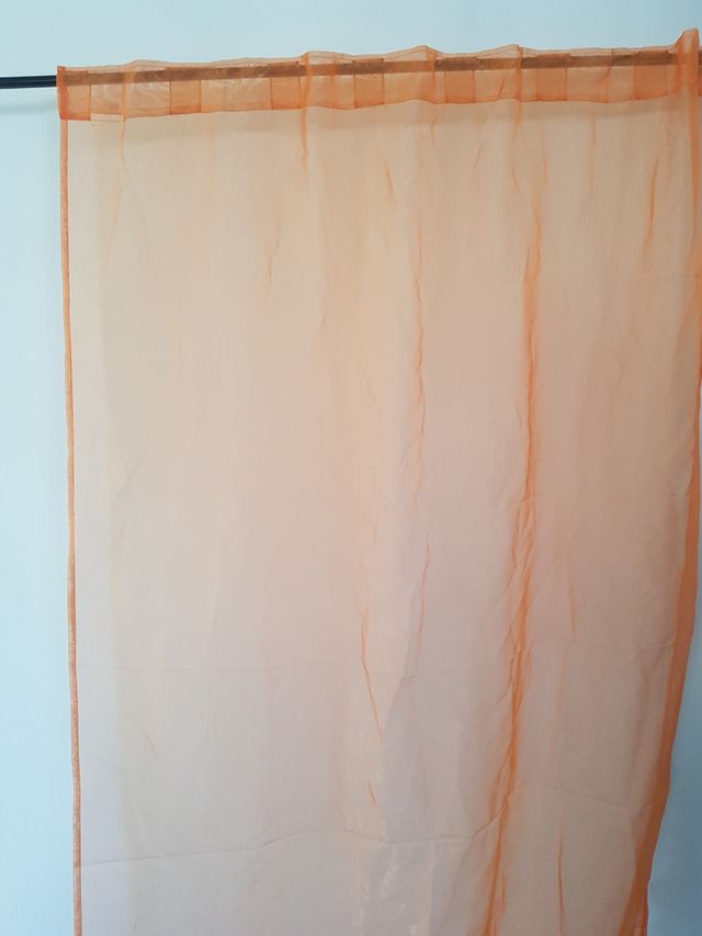 Cortinas trasparentes naranjas
