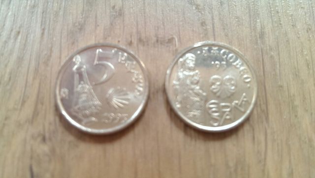 Monedas 5 pesetas. 1975.