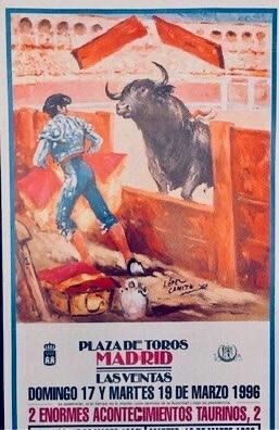 CARTEL DE TOROS DE MADRID, 17 y 19/3/1996.