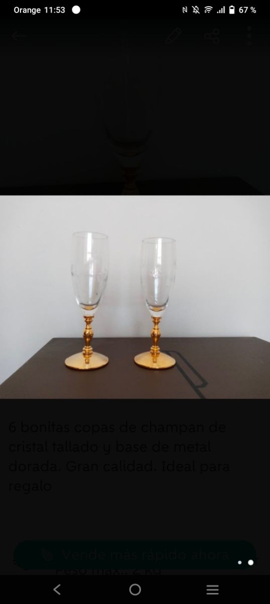 Juego de copas de champagne