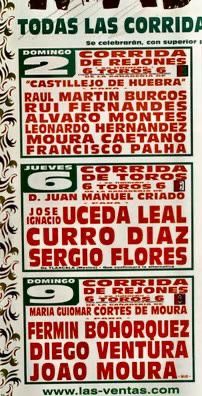 CARTEL DE TOROS DE MADRID, FERIA DE LA CULTURA 