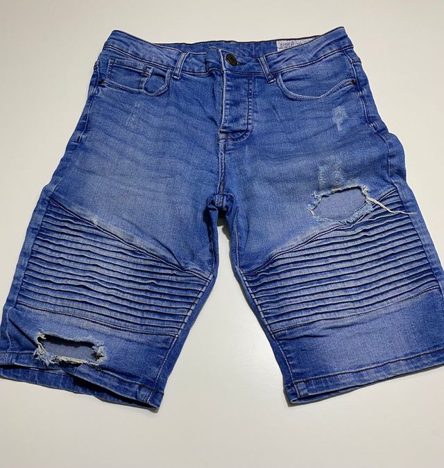 Bermudas tejanos hombre Talla M-L