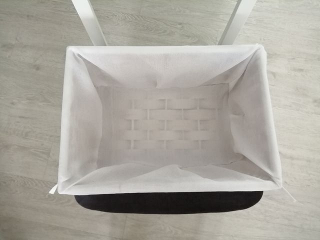 Cesta mimbre blanca con forro + REGALO