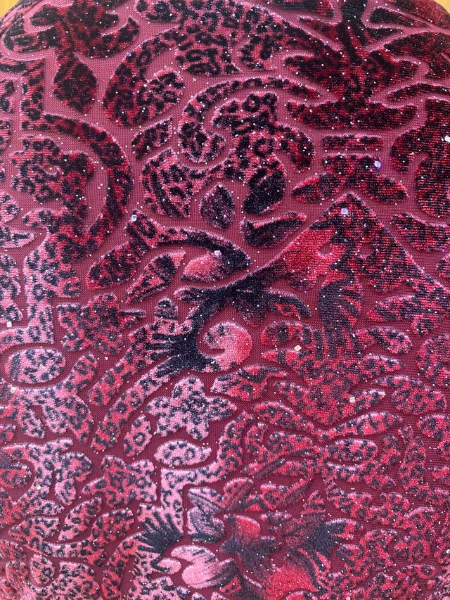 Vestido para fiesta de terciopelo con brillo