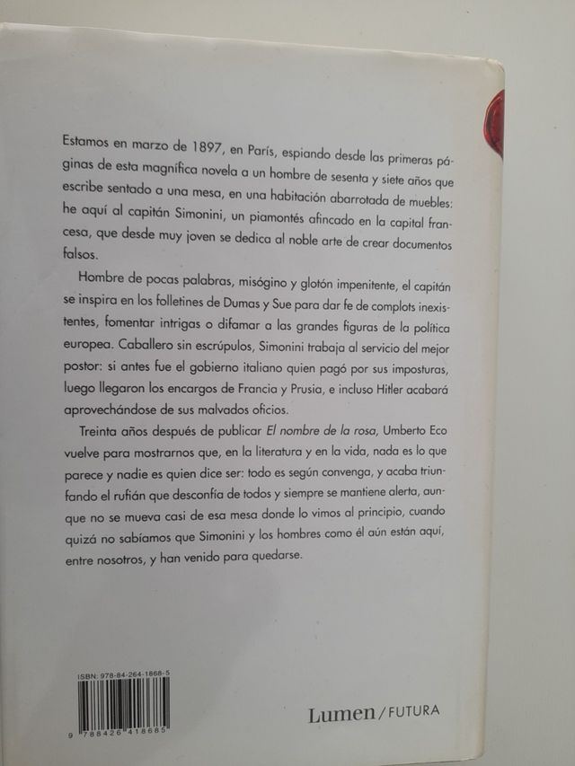 El cementerio de Praga, umberto eco