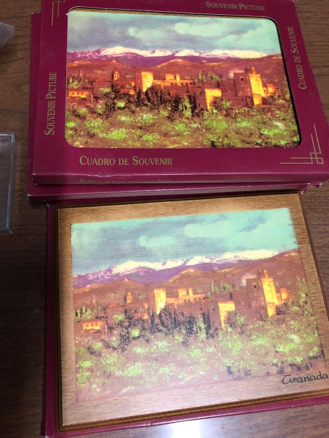 Cuadritos , impresión en madera