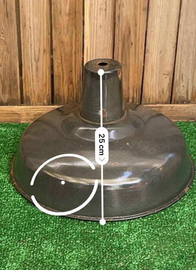 ANTIGUA LAMPARA ESMALTADA INDUSTRIAL TALLER