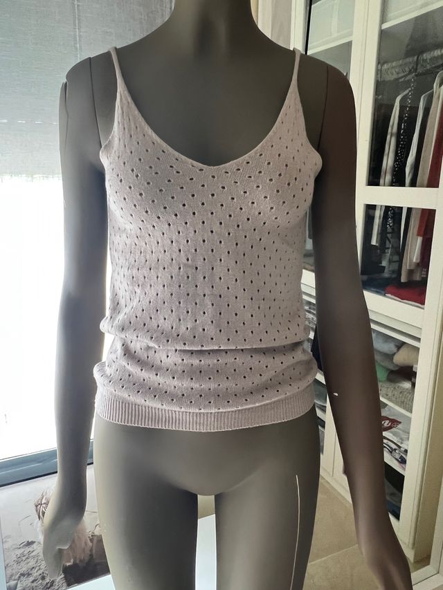 Camiseta de punto, talla unica, calada. Nueva
