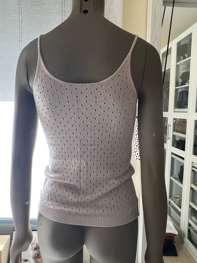 Camiseta de punto, talla unica, calada. Nueva